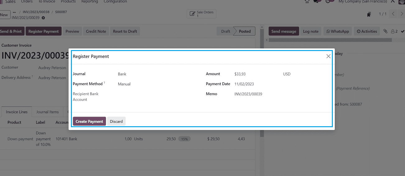 How to Make Down Payments in Odoo 17 Sales-cybrosys