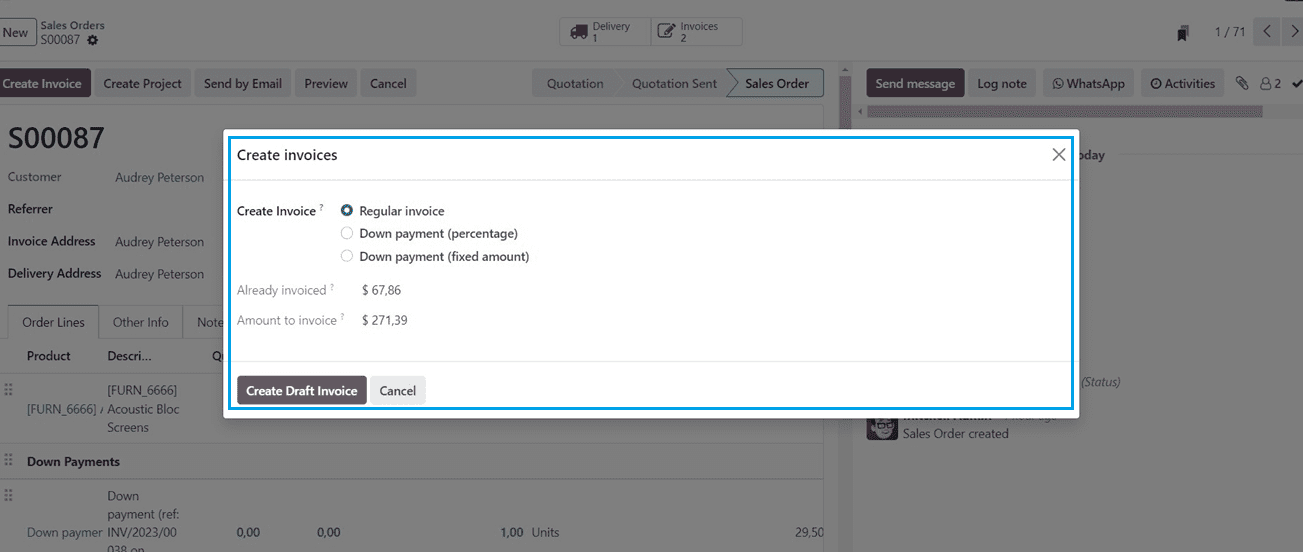 How to Make Down Payments in Odoo 17 Sales-cybrosys