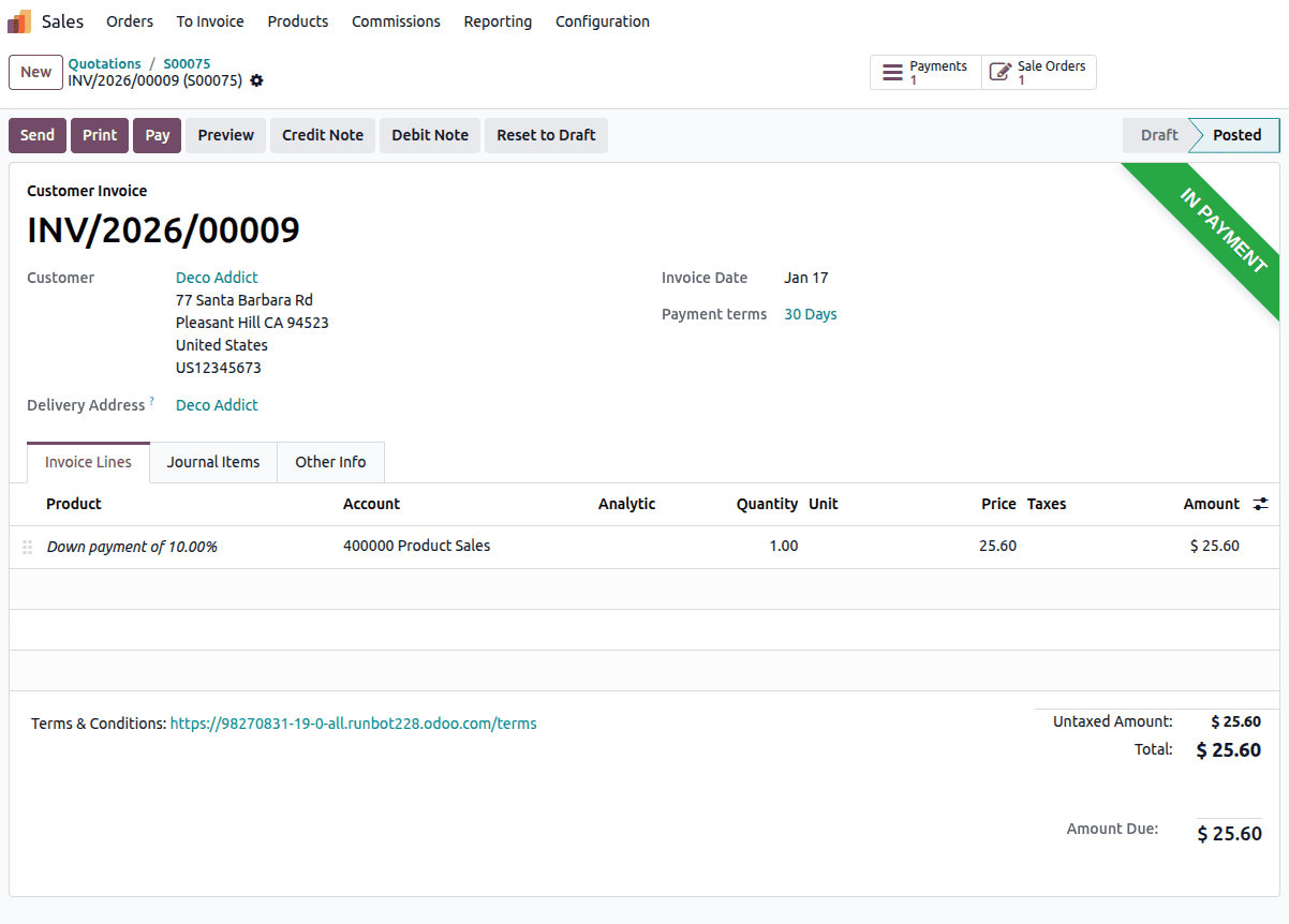 How to Make Down Payments in Odoo 19 Sales-cybrosys
