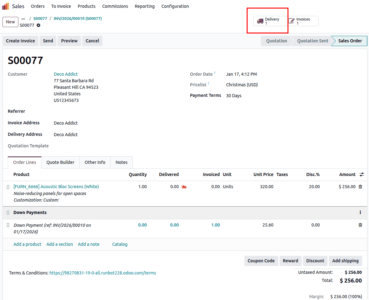 How to Make Down Payments in Odoo 19 Sales-cybrosys