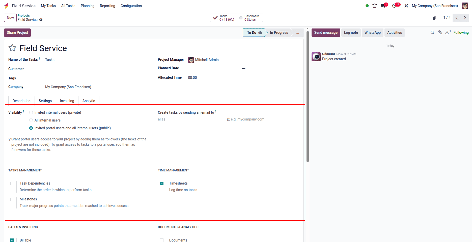 How to Manage a Field Service Project in Odoo 18-cybrosys