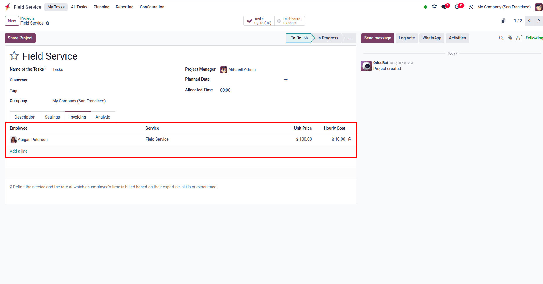 How to Manage a Field Service Project in Odoo 18-cybrosys
