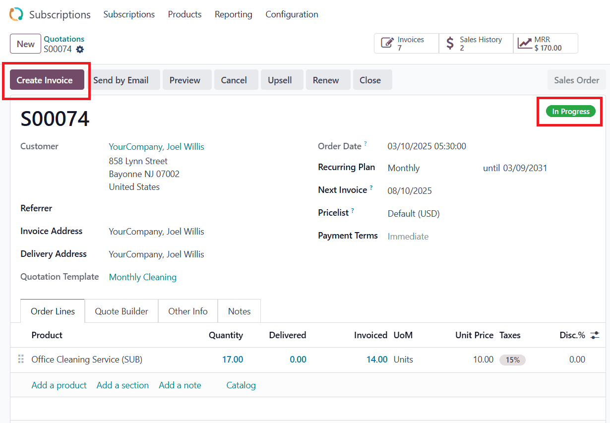 How to Manage a Subscription Renewal in Odoo 18-cybrosys