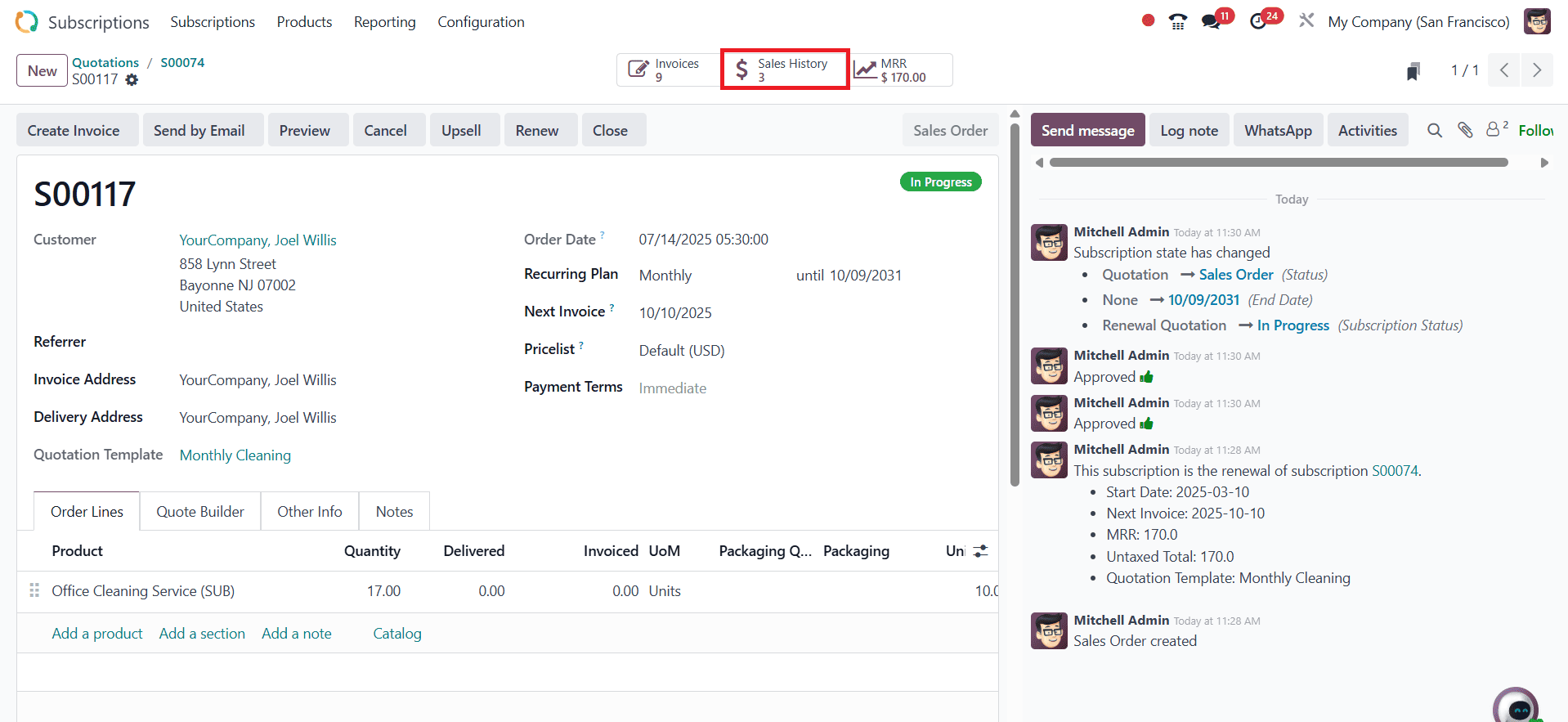 How to Manage a Subscription Renewal in Odoo 18-cybrosys