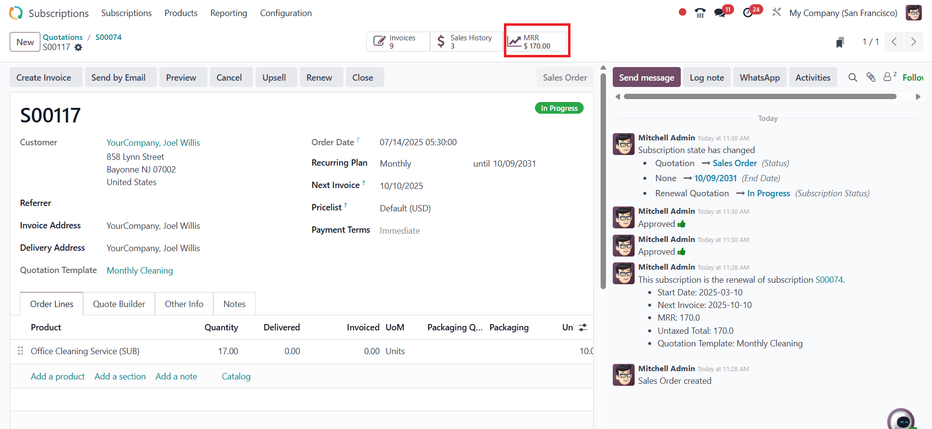 How to Manage a Subscription Renewal in Odoo 18-cybrosys