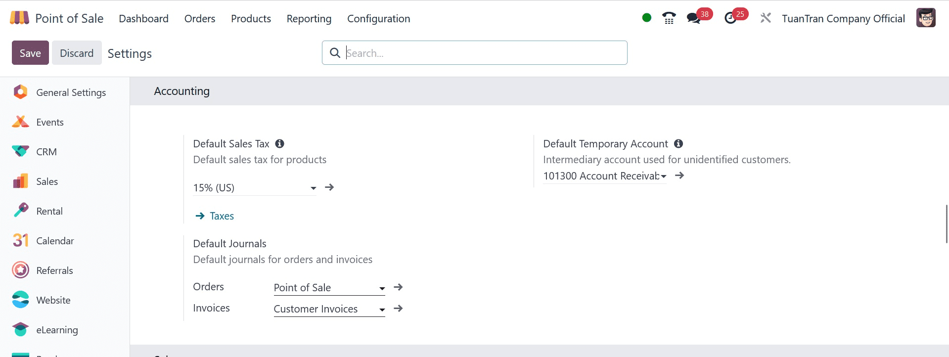 How to Manage, Configuring Accounts & Payment in Odoo 17 POS-cybrosys