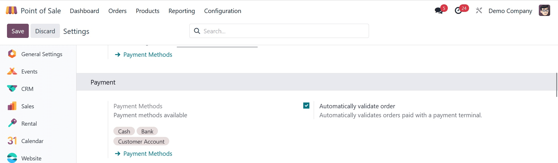 How to Manage, Configuring Accounts & Payment in Odoo 17 POS-cybrosys