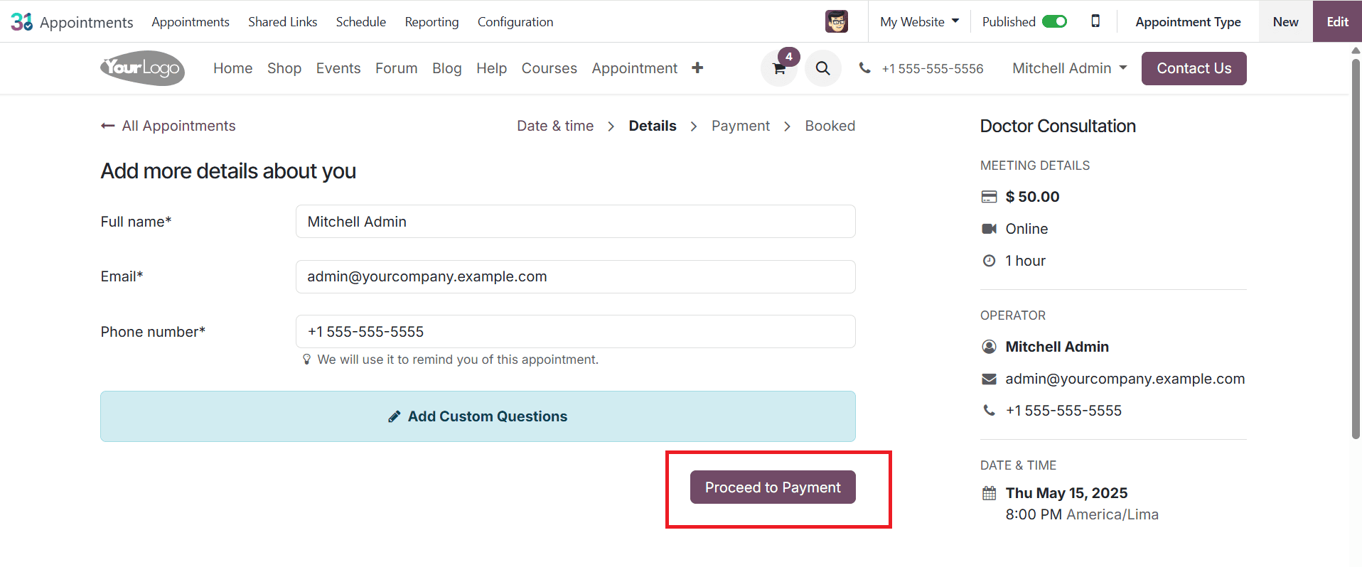 How to Manage and Schedule Appointments in Odoo 18 With or Without Up-Front Payments-cybrosys