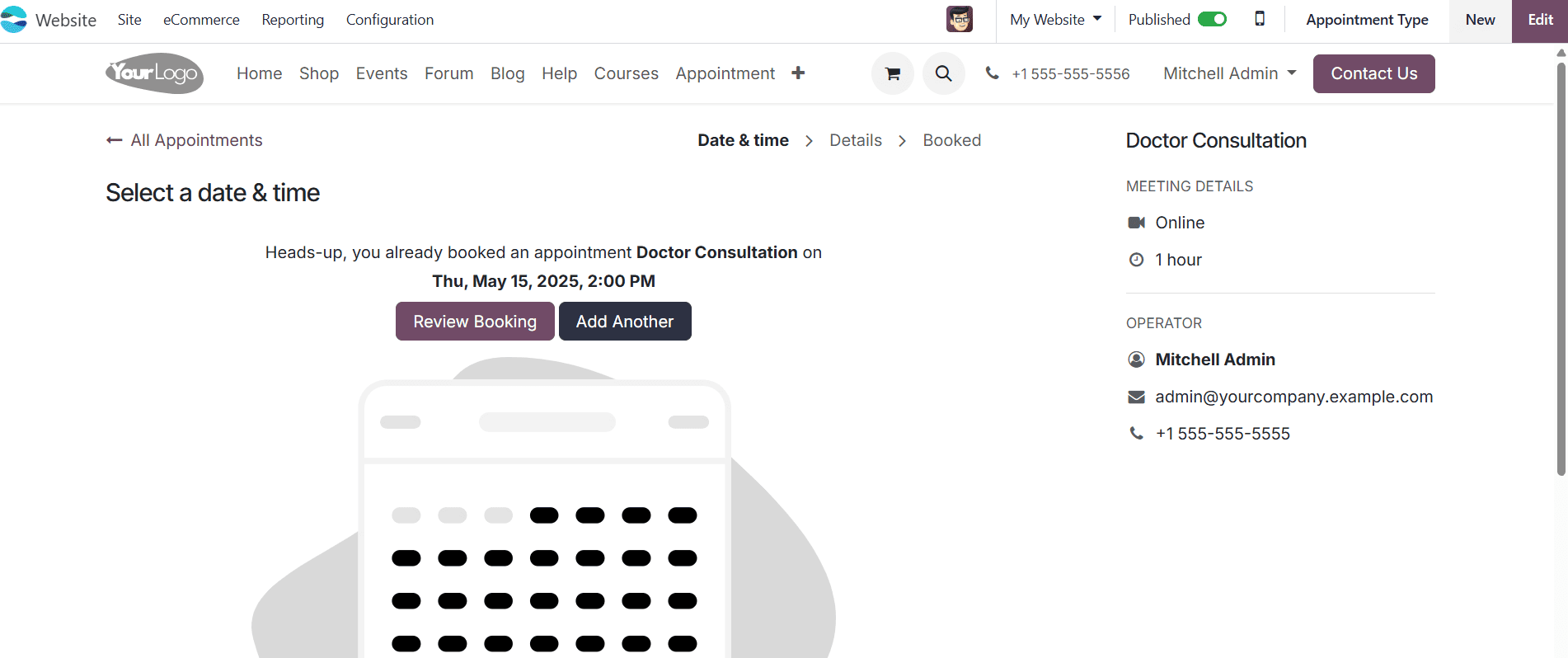 How to Manage and Schedule Appointments in Odoo 18 With or Without Up-Front Payments-cybrosys