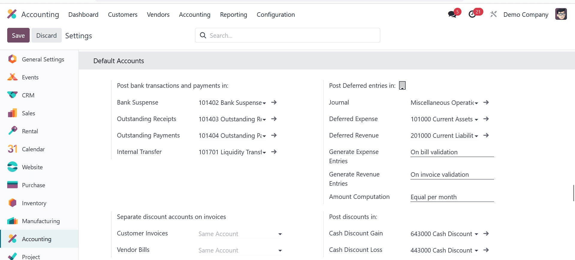 How to Manage Applications of Default Accounts in Odoo 17 Accounting-cybrosys