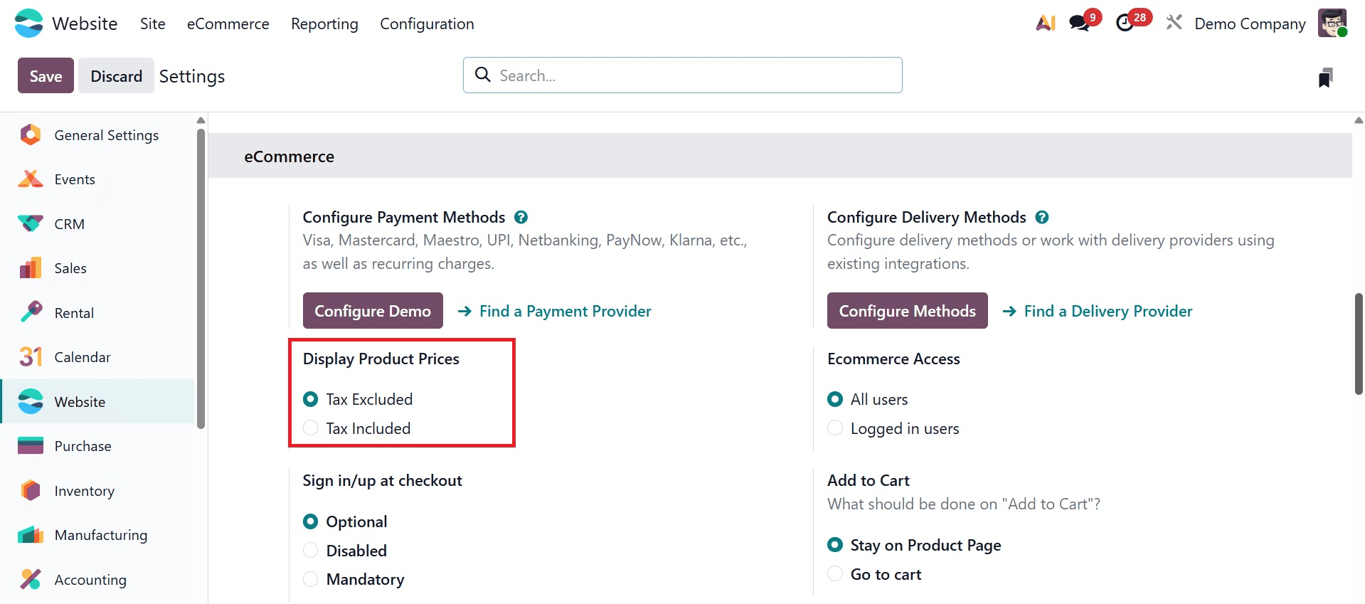 How to Manage B2B and B2C Sales in Odoo 19 E-Commerce-cybrosys