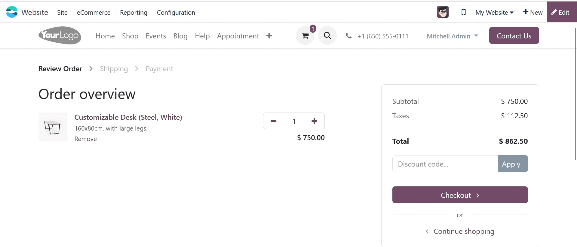 How to Manage Cart & Instant Check-out in Odoo 17 Website-cybrosys
