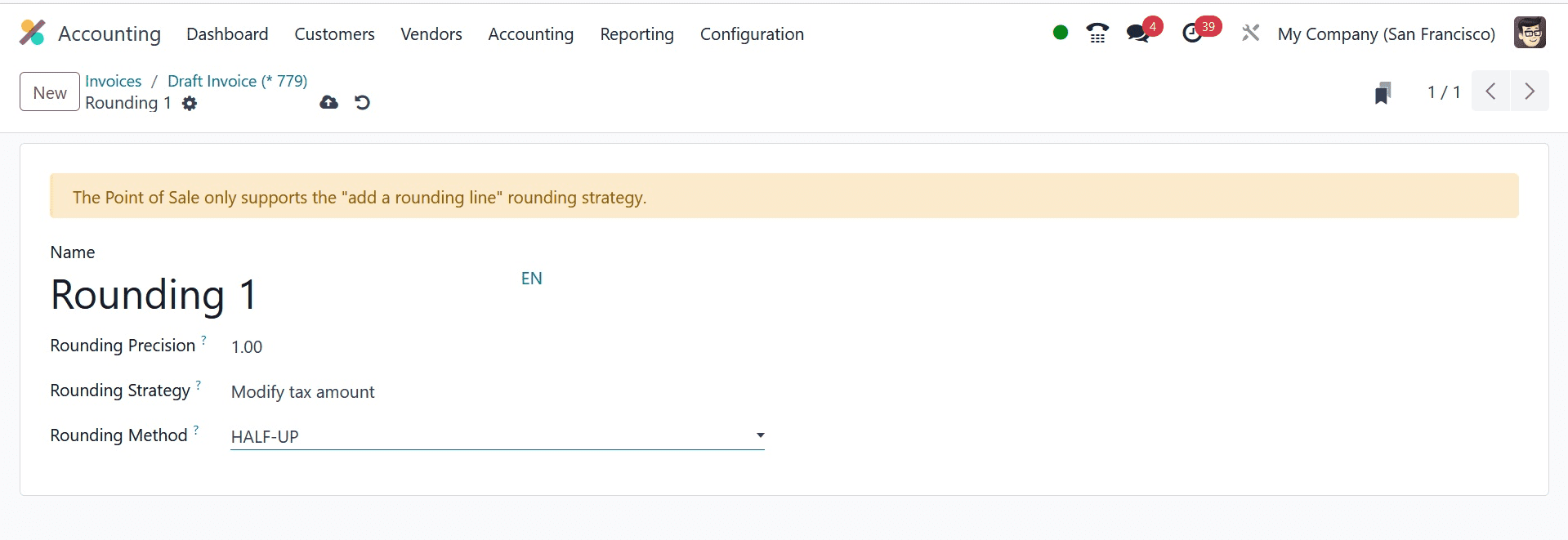 How to Manage Cash Roundings in Odoo 17 Accounting-cybrosys