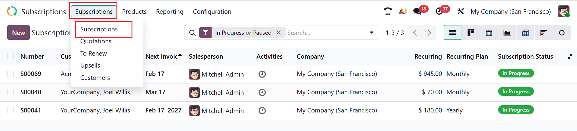 How to Manage Closing and Reopening Subscriptions in Odoo 19-cybrosys