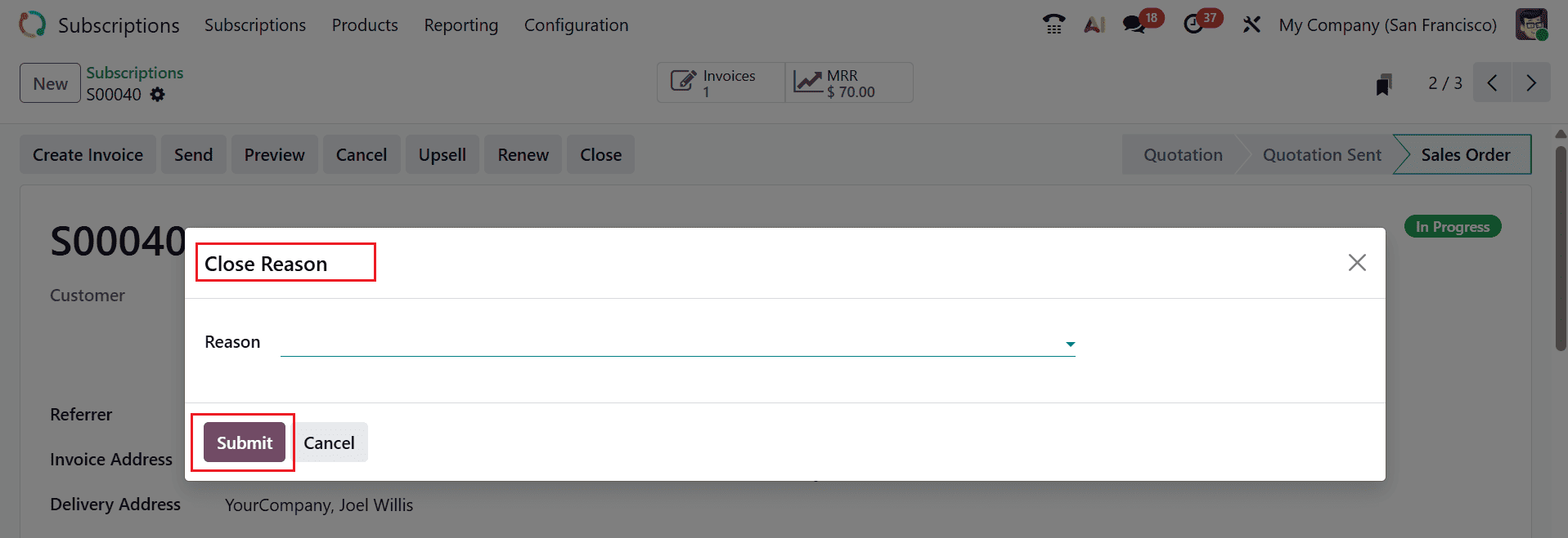 How to Manage Closing and Reopening Subscriptions in Odoo 19-cybrosys
