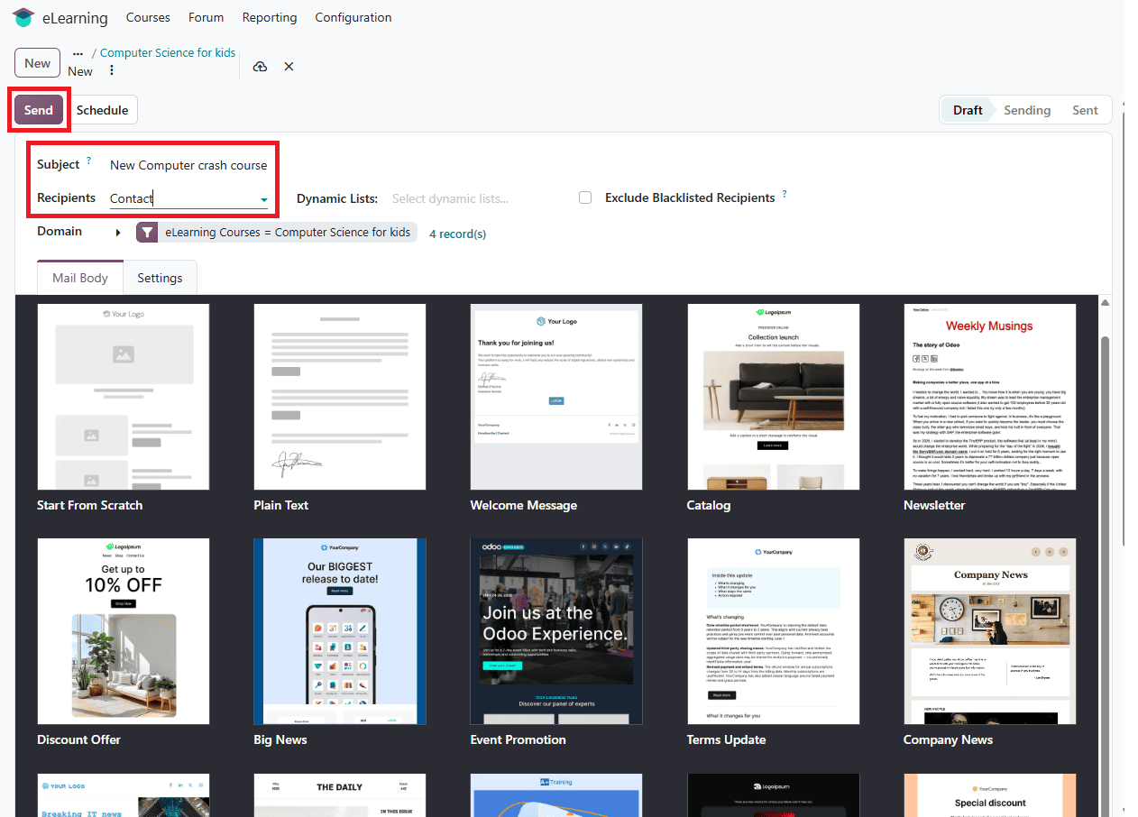 How to Manage Course Enrollment, Invitations, and Auto-Enroll Groups in Odoo 20-cybrosys