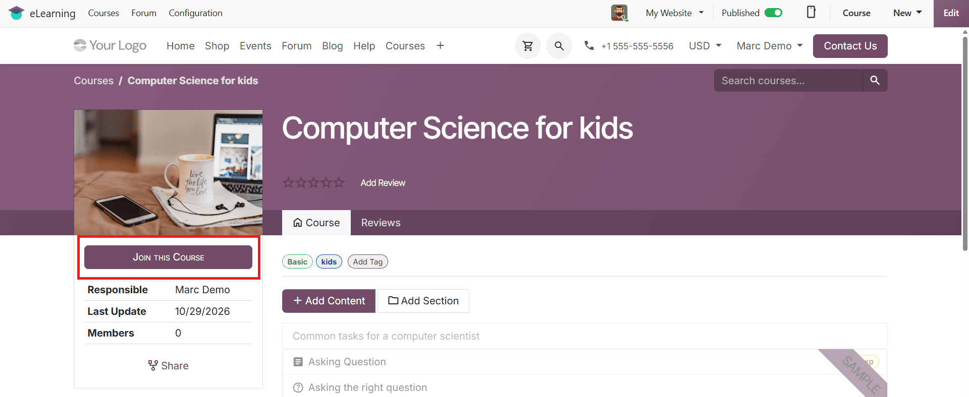 How to Manage Course Enrollment, Invitations, and Auto-Enroll Groups in Odoo 20-cybrosys