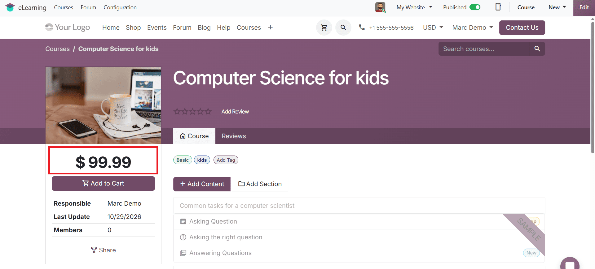 How to Manage Course Enrollment, Invitations, and Auto-Enroll Groups in Odoo 20-cybrosys