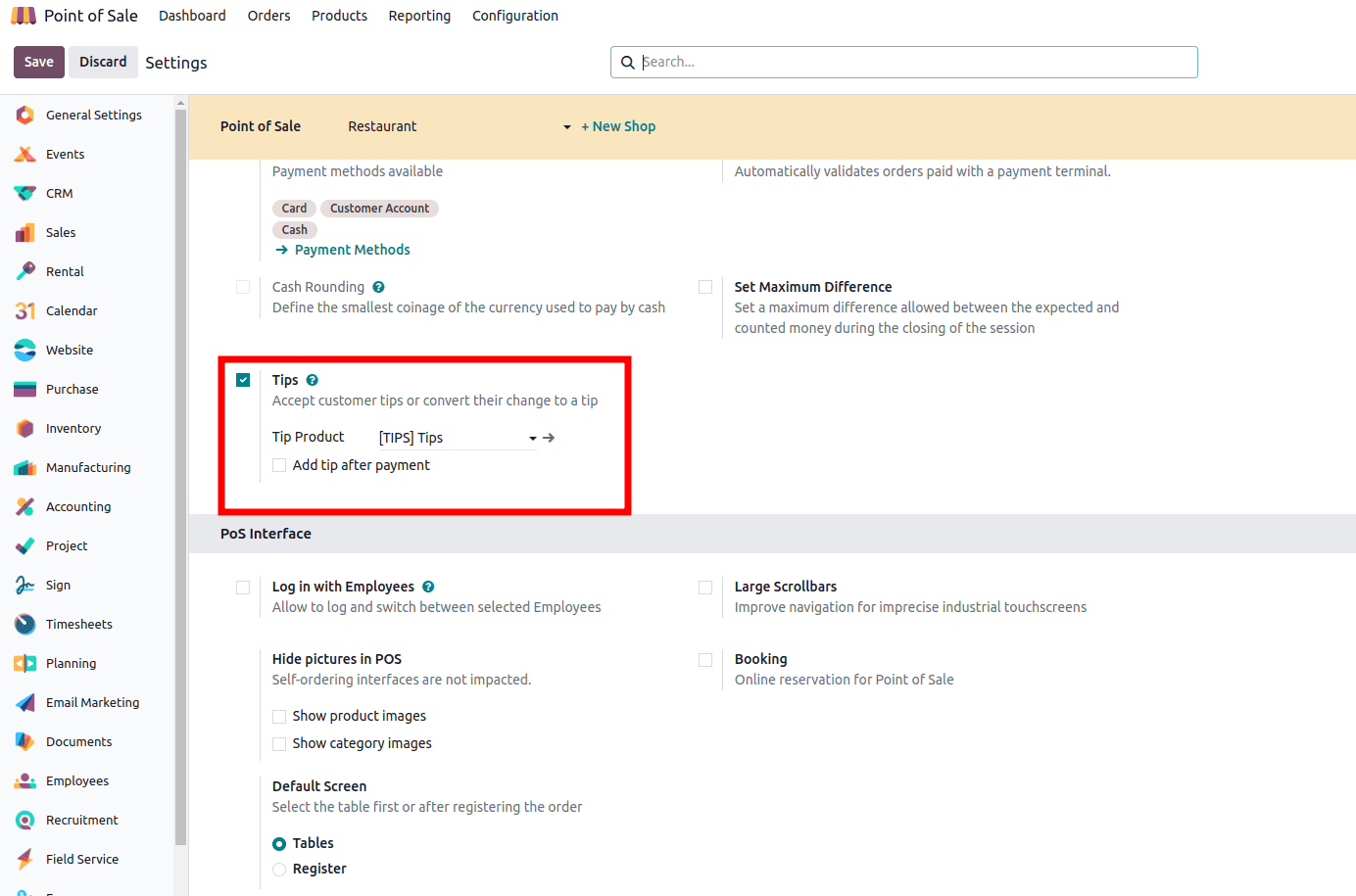 How to Manage Customer Tips With Odoo 18 Point of Sale-cybrosys