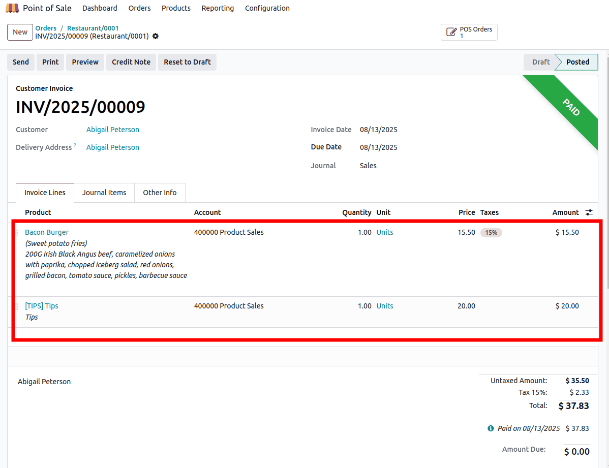 How to Manage Customer Tips With Odoo 18 Point of Sale-cybrosys