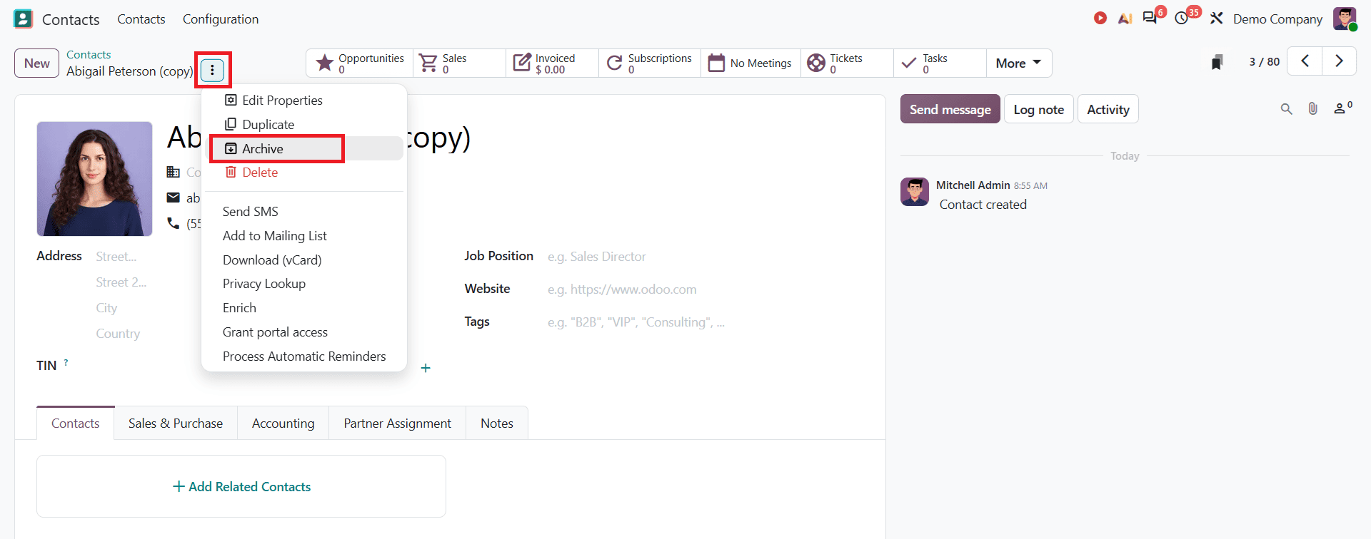 How to Manage Customers, Vendors, and Companies in Odoo 20 Contacts-cybrosys