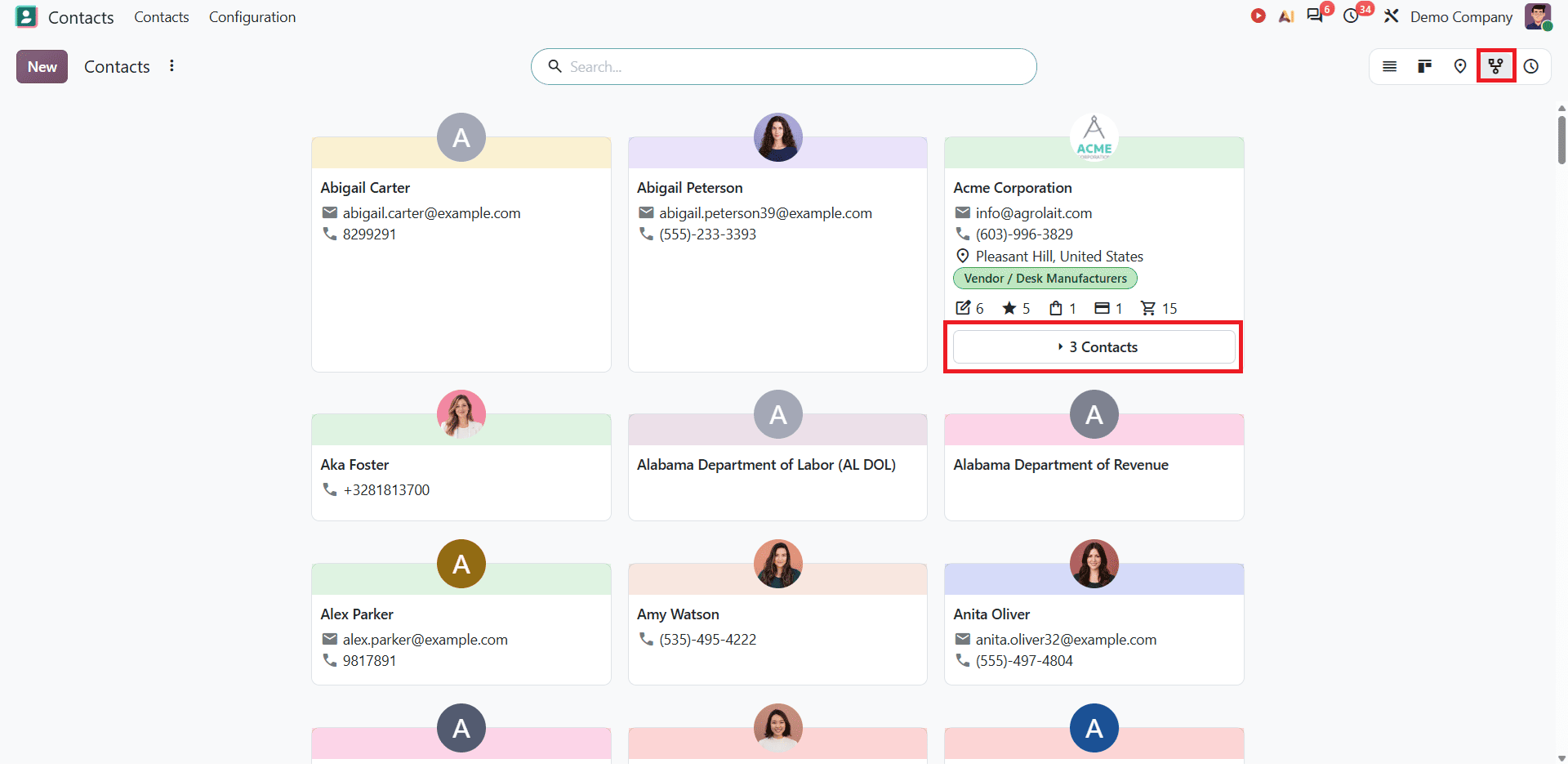 How to Manage Customers, Vendors, and Companies in Odoo 20 Contacts-cybrosys