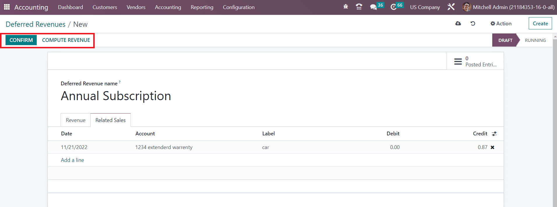 How to Manage Deferred Revenue in Odoo 16 Accounting-cybrosys