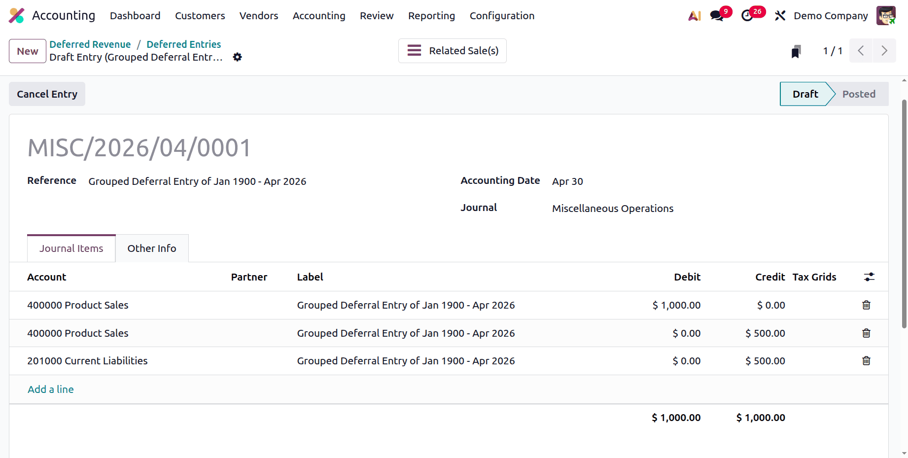 How to Manage Deferred Revenue Recognition in Odoo 19-cybrosys