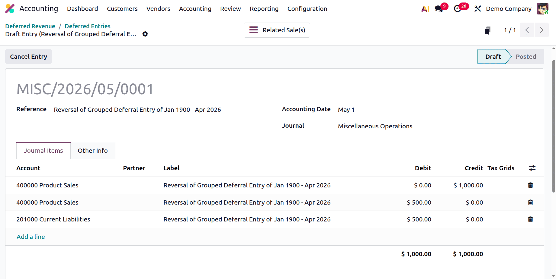How to Manage Deferred Revenue Recognition in Odoo 19-cybrosys