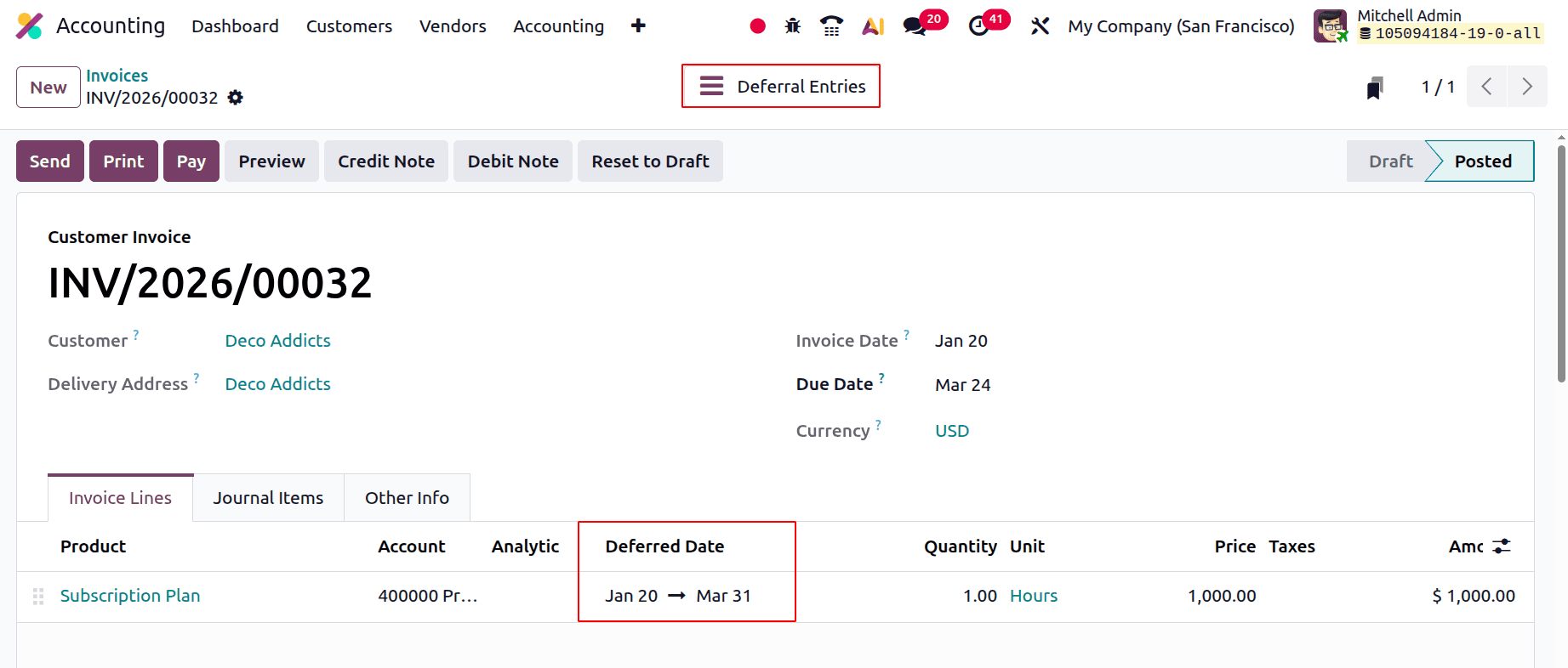 How to Manage Deferred Revenue Recognition in Odoo 19-cybrosys