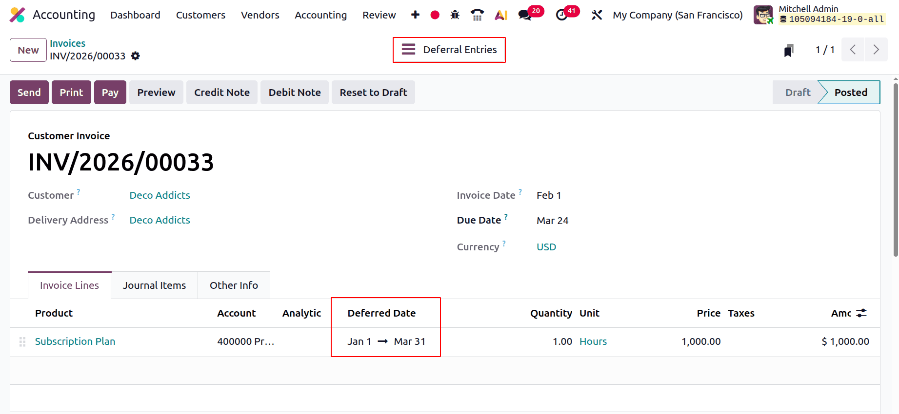 How to Manage Deferred Revenue Recognition in Odoo 19-cybrosys