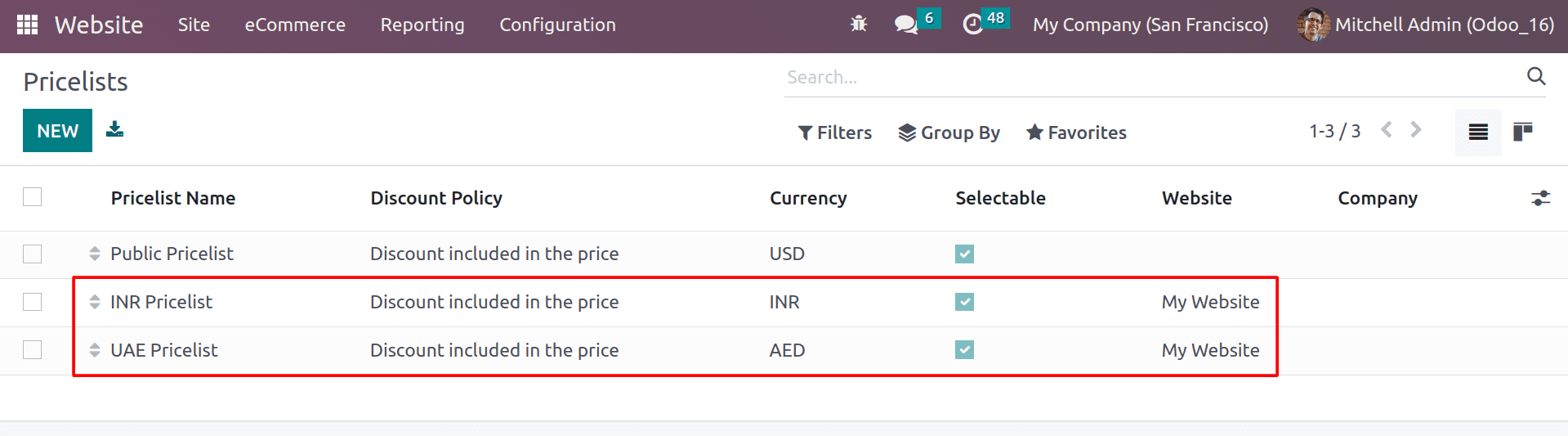 How to Manage Different Currencies Using the Pricelist on Odoo 16 Website-cybrosys