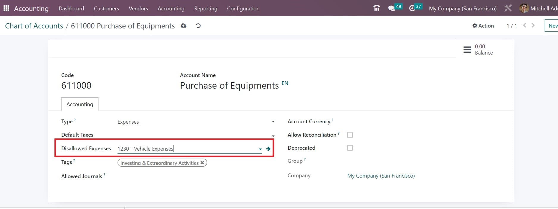 How to Manage Disallowed Expenses in Odoo 16 Accounting-cybrosys