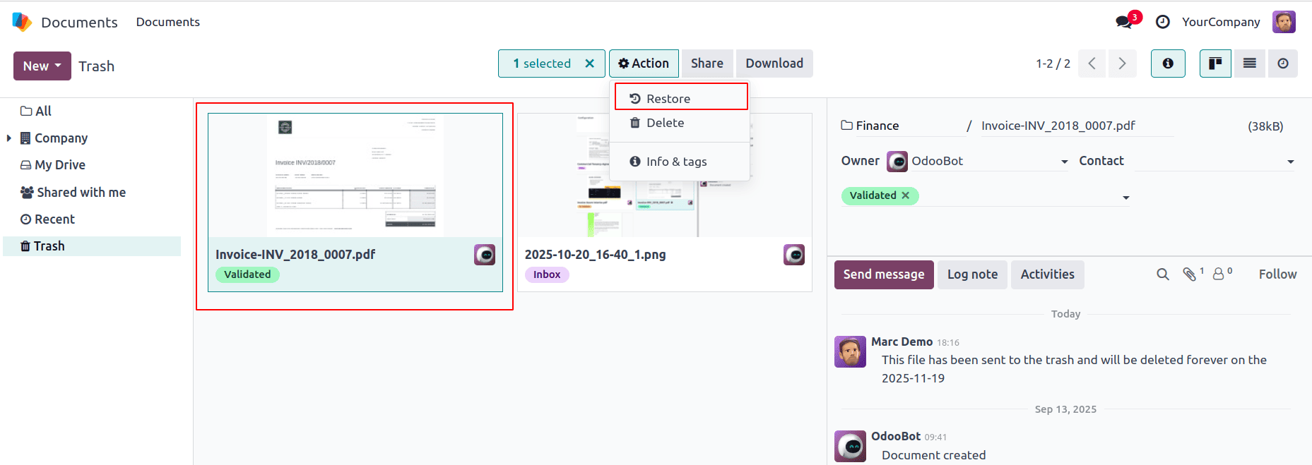 How to Manage Document Deletion and Sharing in Odoo 18-cybrosys