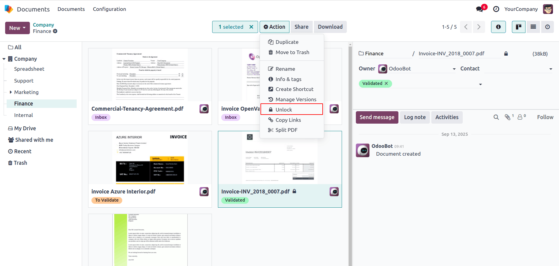 How to Manage Document Deletion and Sharing in Odoo 18-cybrosys