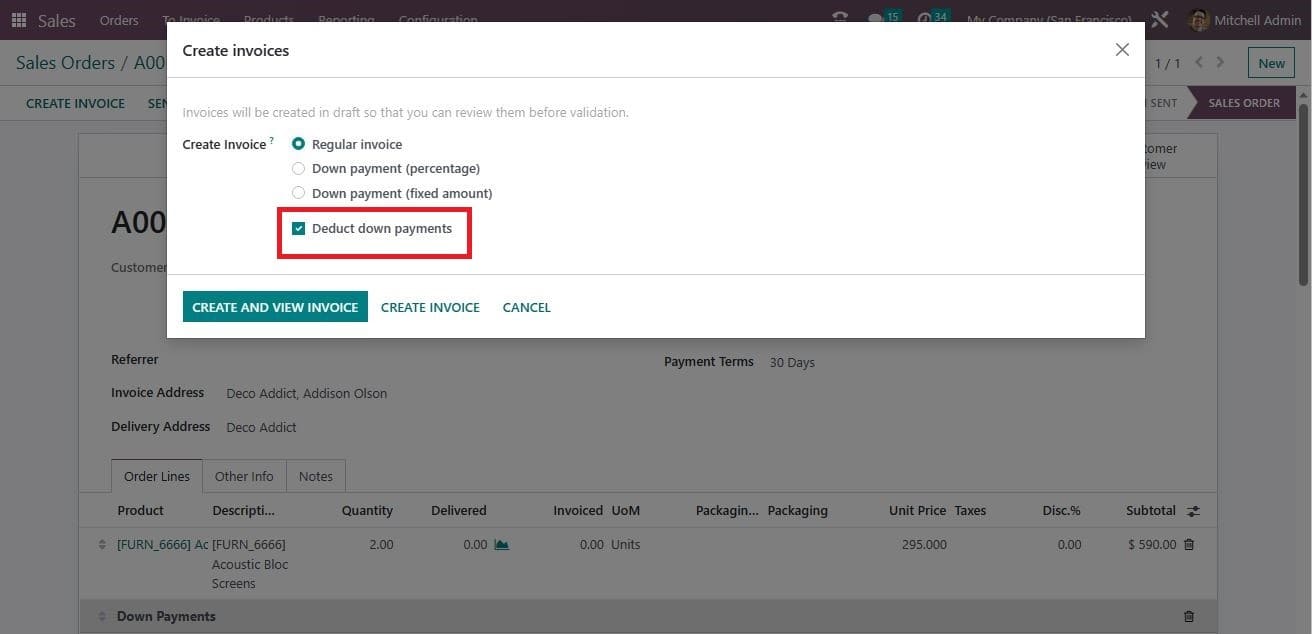 How to Manage Down Payments in Odoo 16 Sales Module-cybrosys