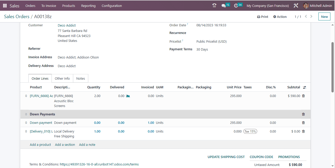 How to Manage Down Payments in Odoo 16 Sales Module-cybrosys