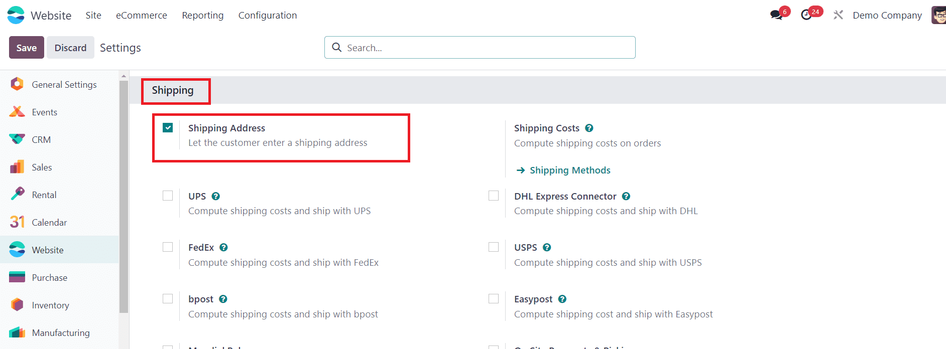 How to Manage E-Commerce Product Shipping in Odoo 17 Website-cybrosys