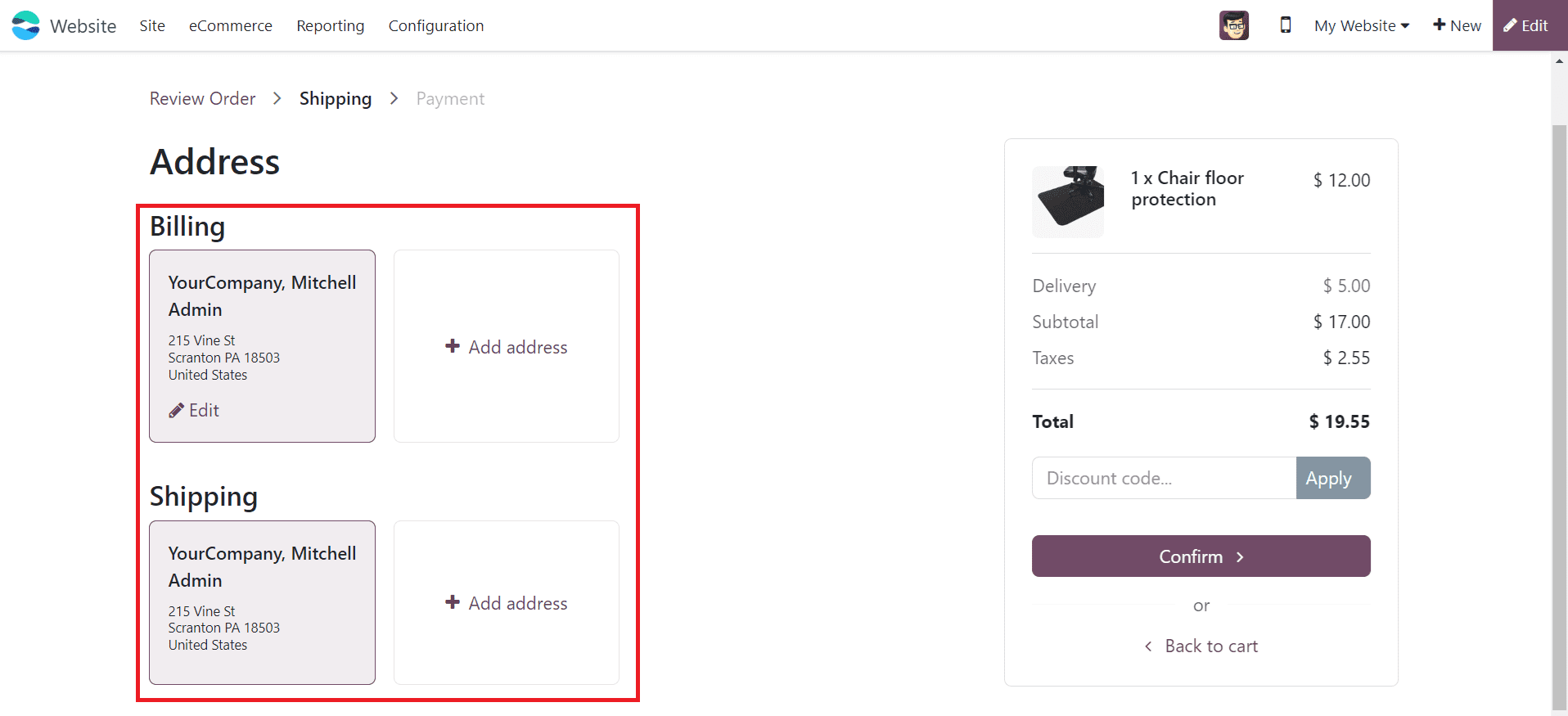 How to Manage E-Commerce Product Shipping in Odoo 17 Website-cybrosys