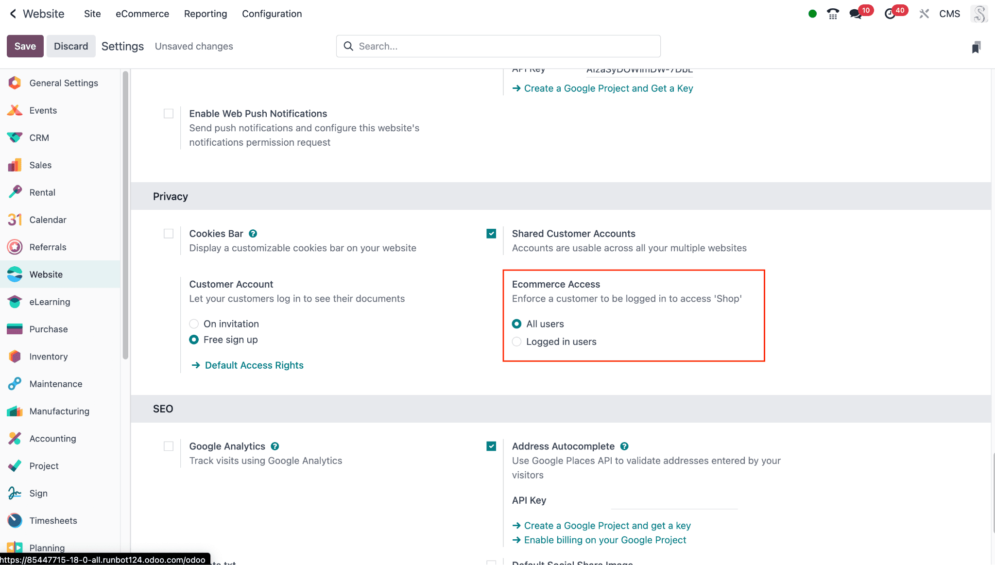 How to Manage Ecommerce Access in Odoo 18-cybrosys