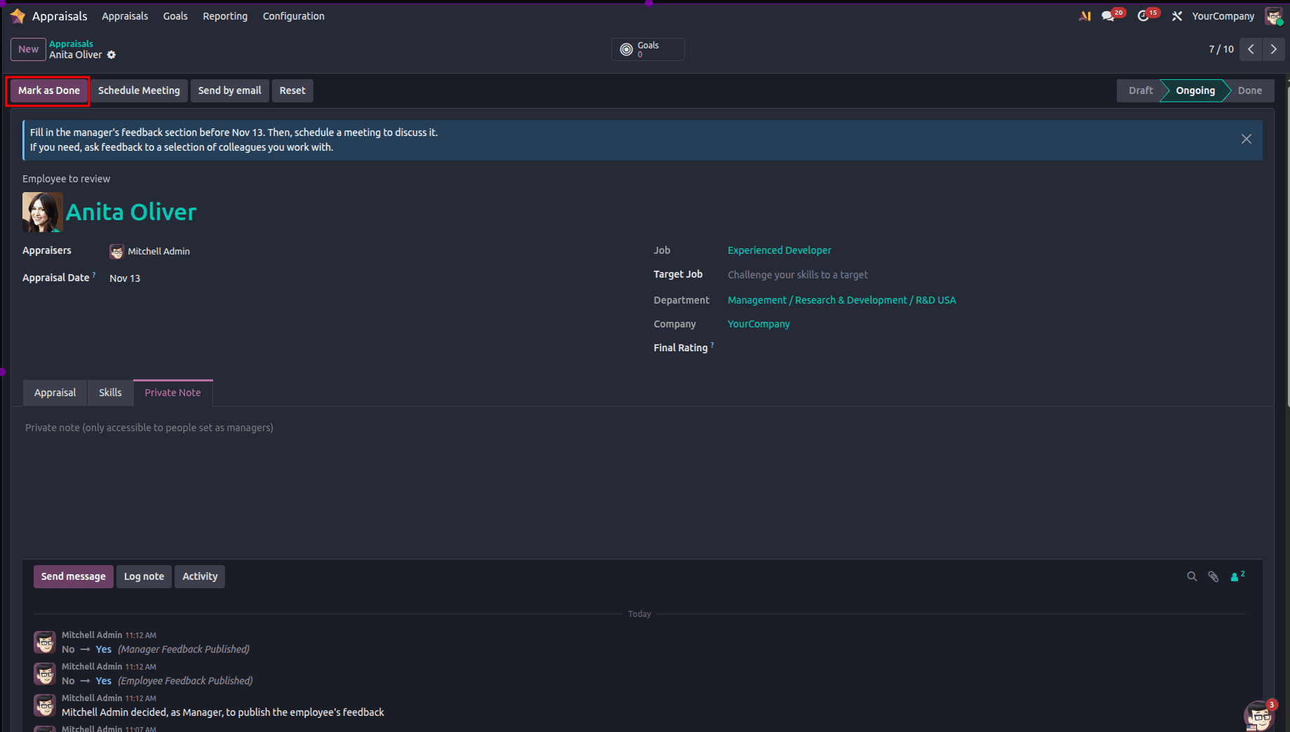 How to Manage Employee Appraisals in Odoo 19-cybrosys