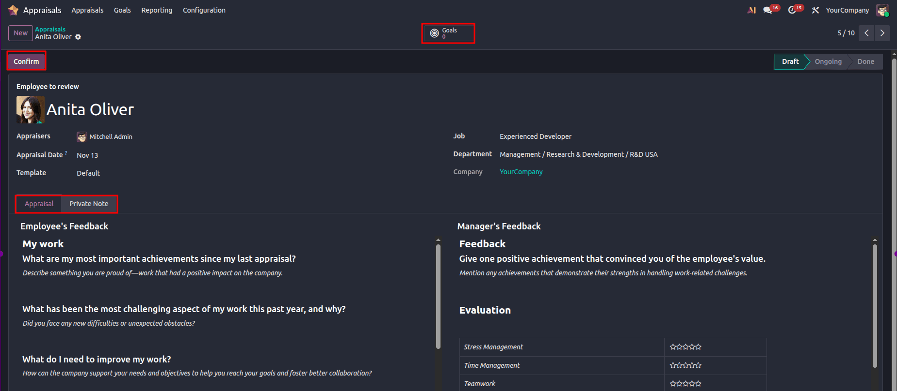 How to Manage Employee Appraisals in Odoo 19-cybrosys