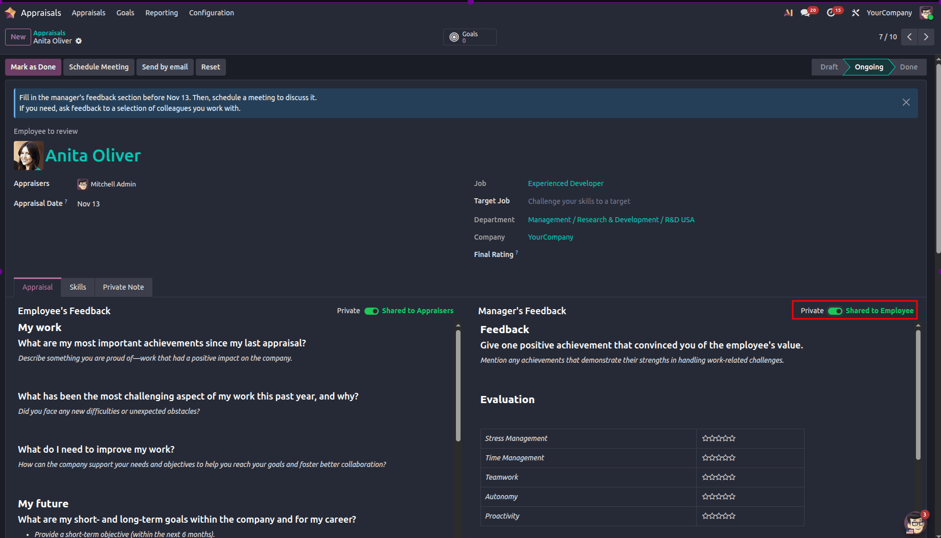 How to Manage Employee Appraisals in Odoo 19-cybrosys
