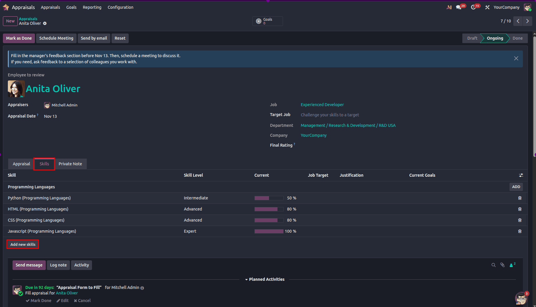 How to Manage Employee Appraisals in Odoo 19-cybrosys