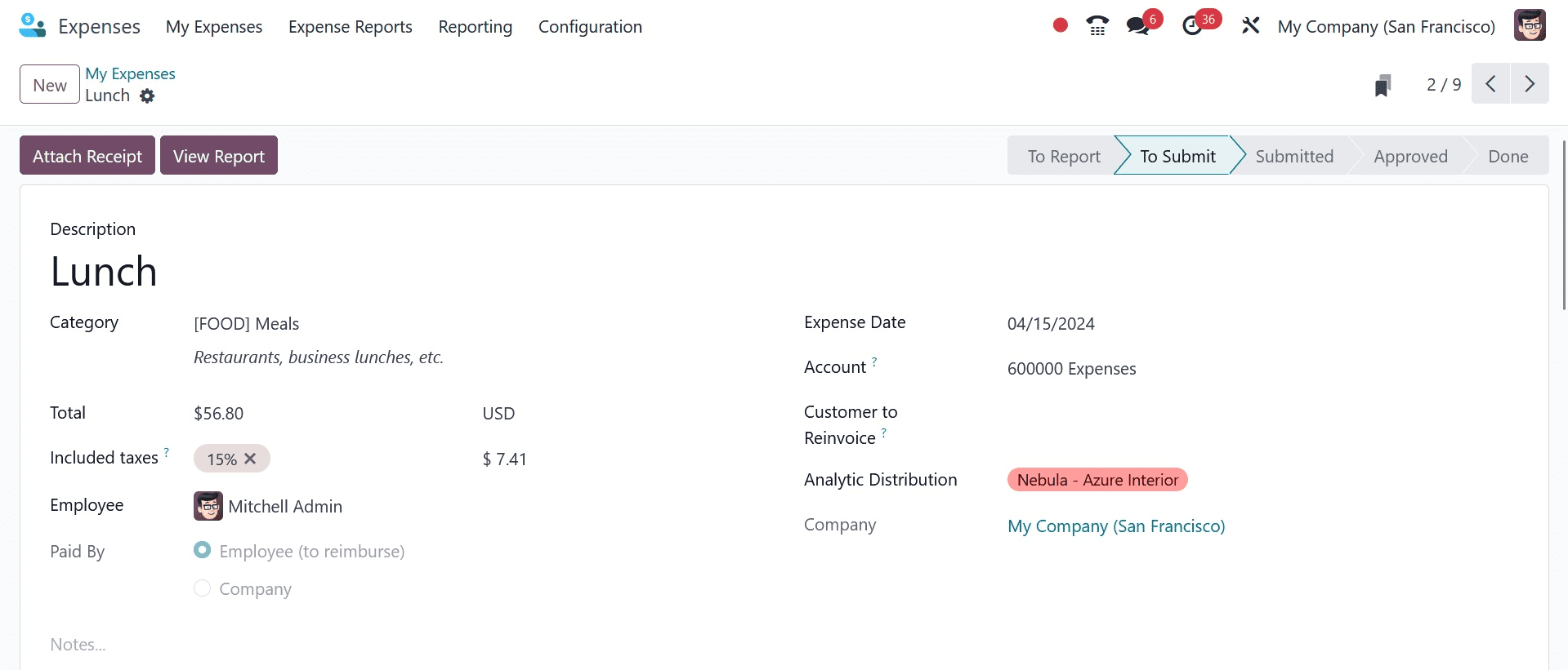 How to Manage Employee Expenses & Company Expenses in Odoo 17 Expense App-cybrosys