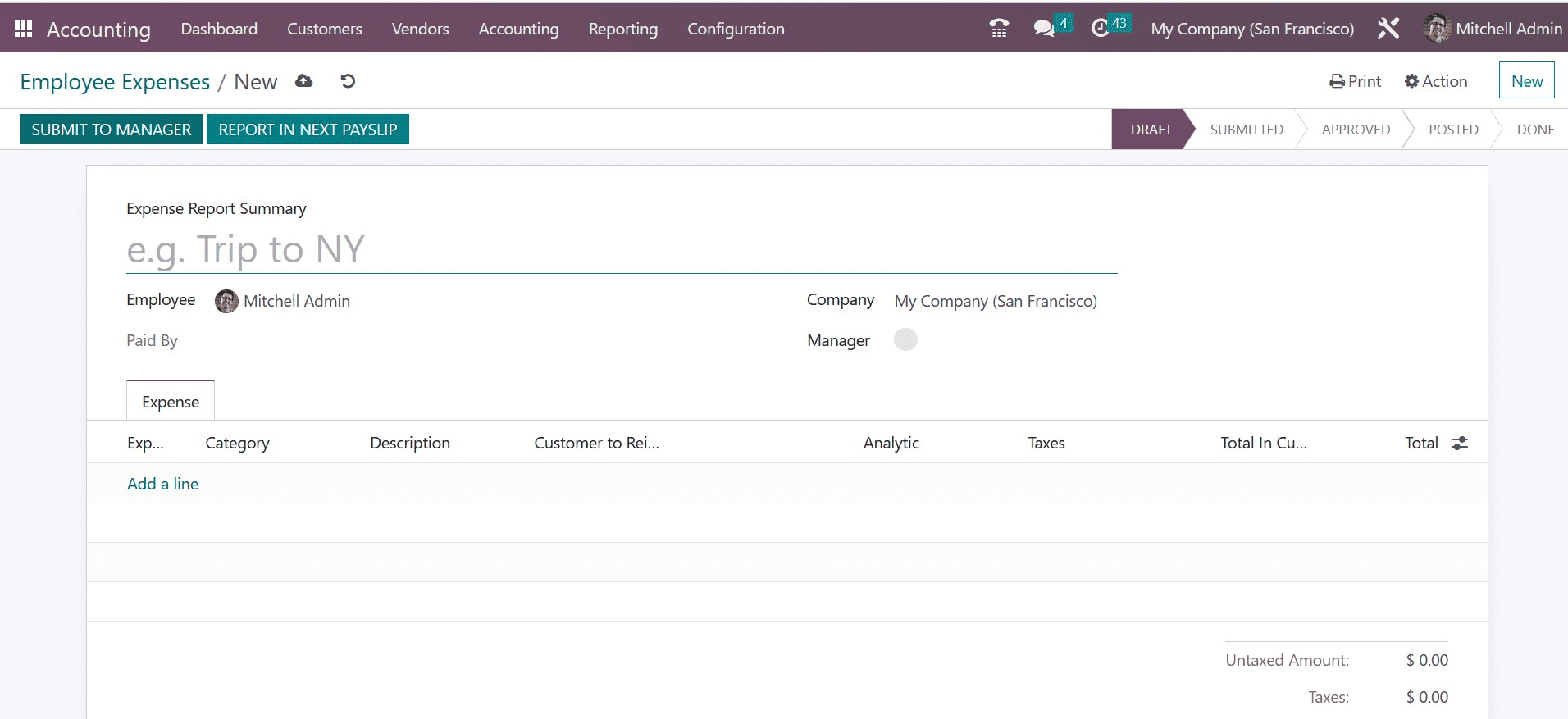 How to Manage Employee Expenses in Odoo 16 Employee App-cybrosys