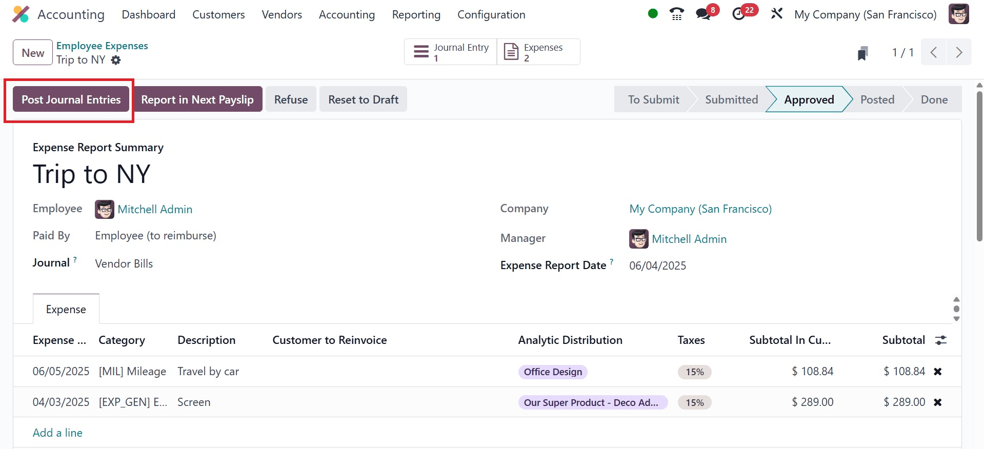 How to Manage Employee Expenses in Odoo 18 Accounting-cybrosys