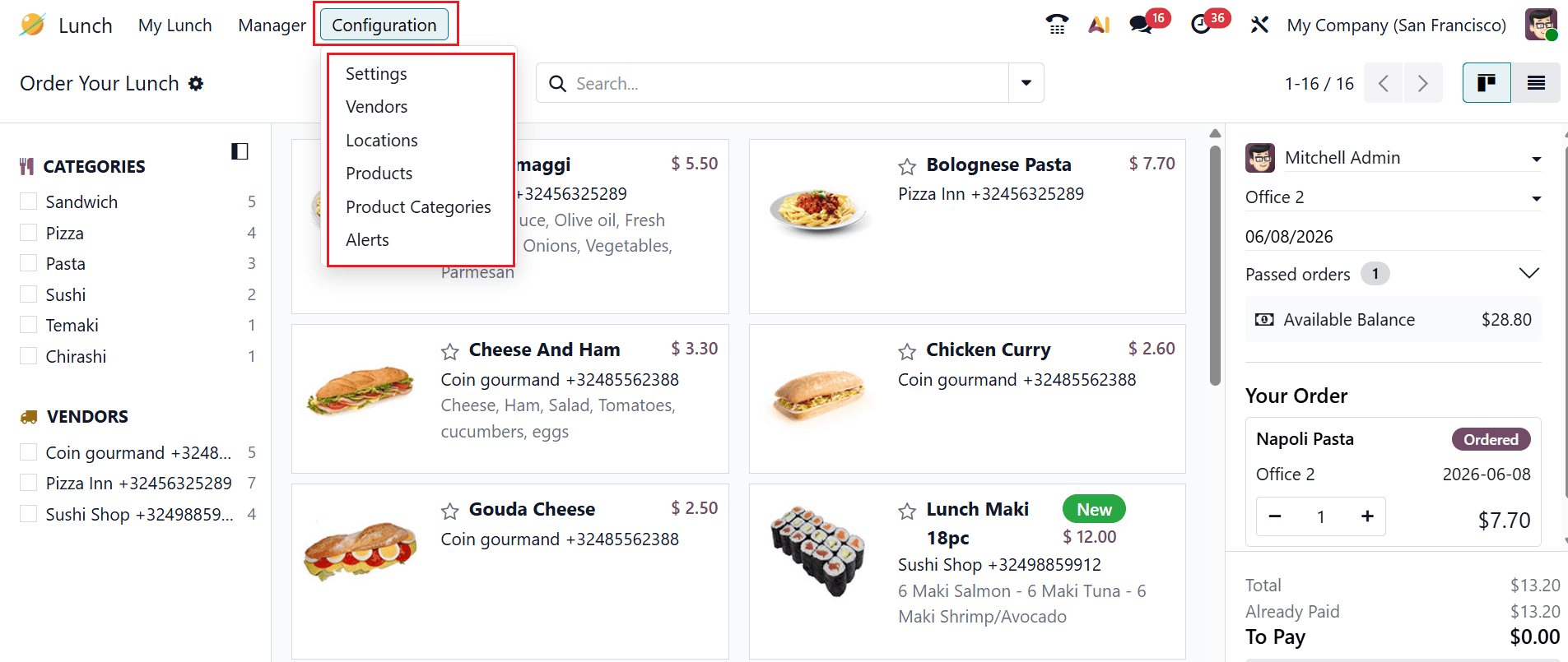 How to Manage Employee Lunch Using Odoo 19 Lunch Module-cybrosys