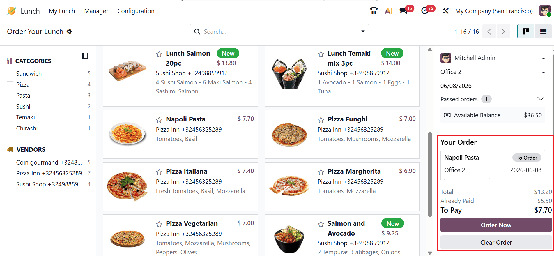 How to Manage Employee Lunch Using Odoo 19 Lunch Module-cybrosys