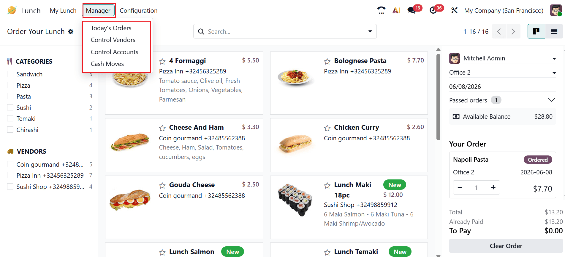 How to Manage Employee Lunch Using Odoo 19 Lunch Module-cybrosys